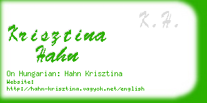 krisztina hahn business card